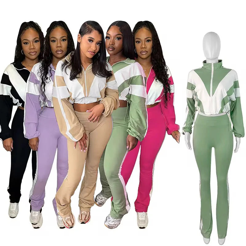Tracksuit Jogging Wear Two Piece Set Women Clothing