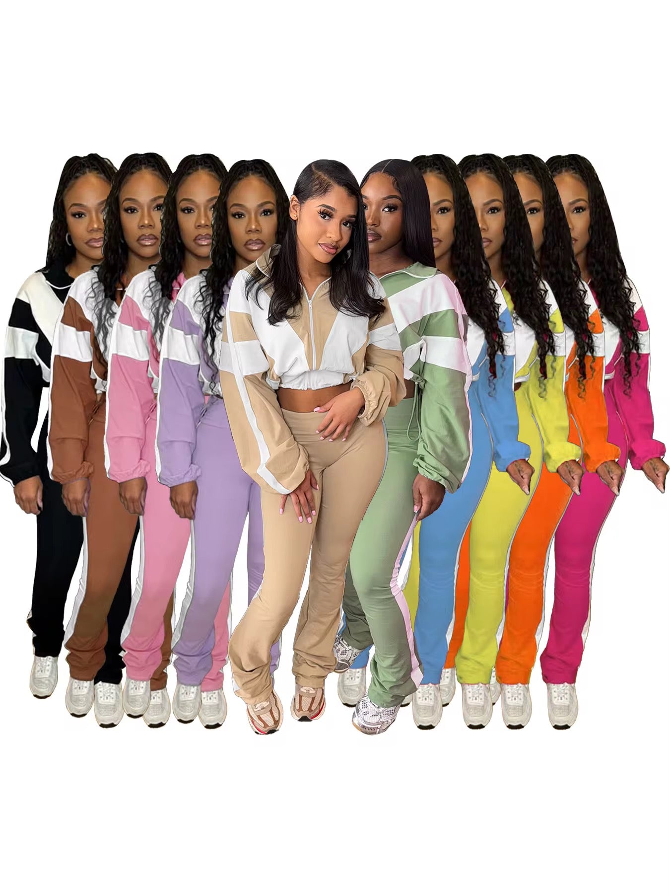 Tracksuit Jogging Wear Two Piece Set Women Clothing