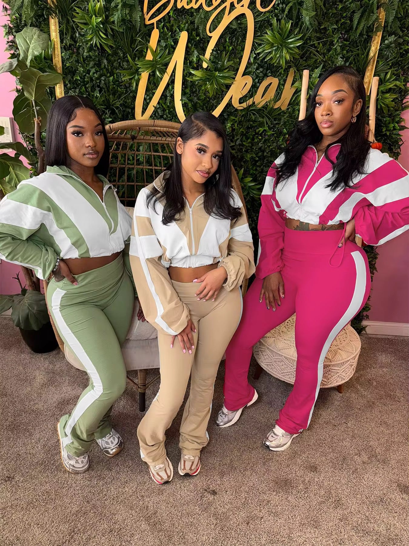 Tracksuit Jogging Wear Two Piece Set Women Clothing