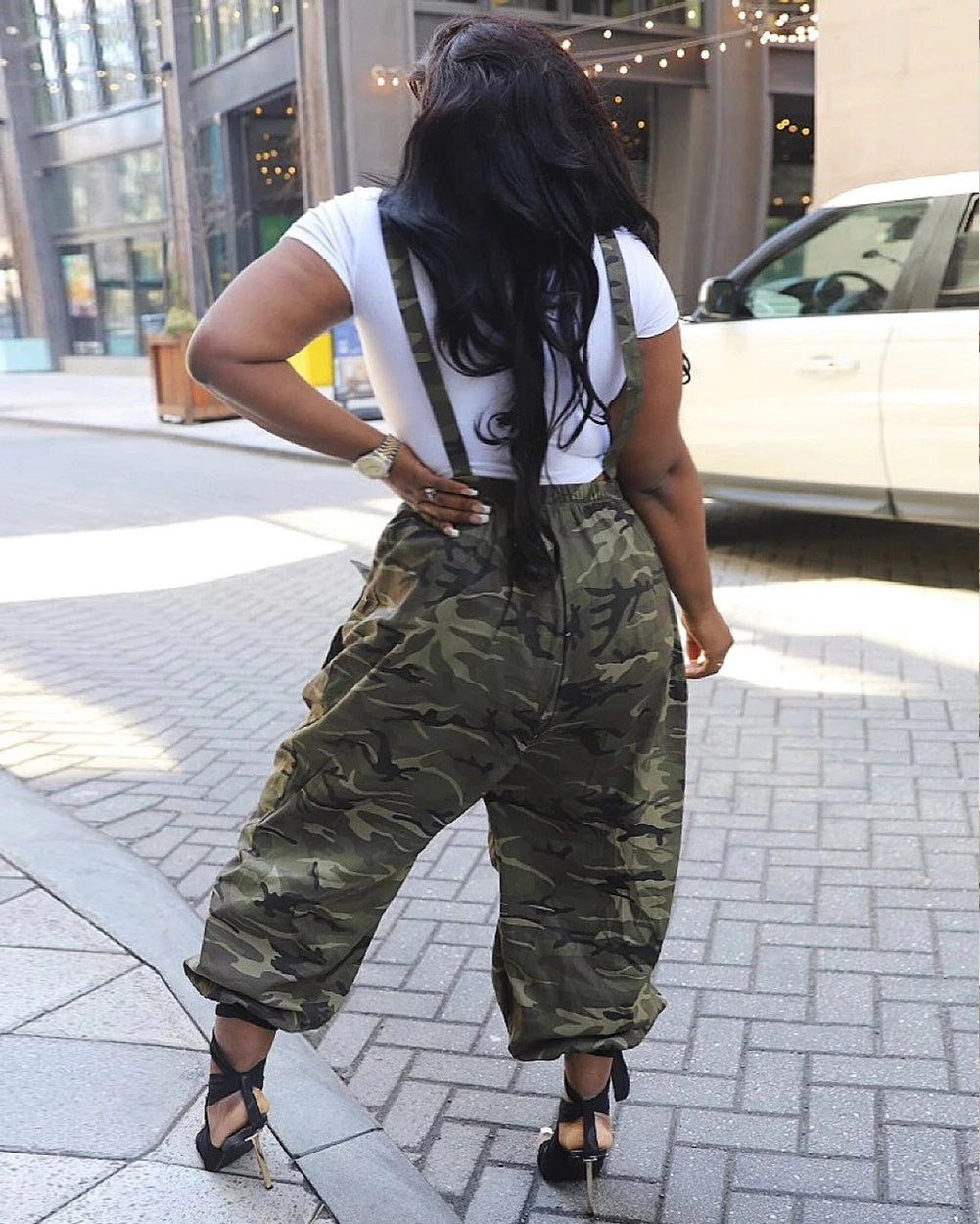 Streetwear Loose Camouflage Overalls